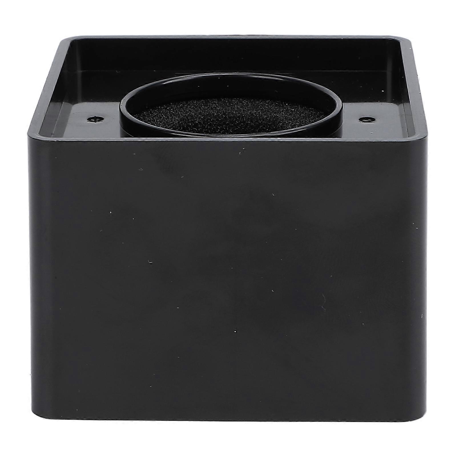 Cube Microphone Stand ABS Sponge Material Square Microphone Holder Professional Interview Mic Flag Logo Station