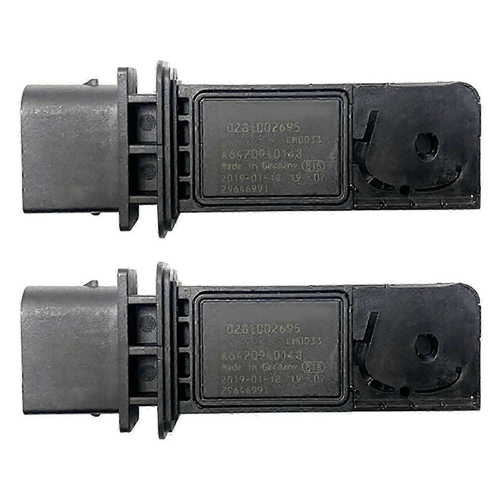 2x Car Flow Meter Sensor Maf Mass Sensor 0281002695 A6420940148 For - hwy