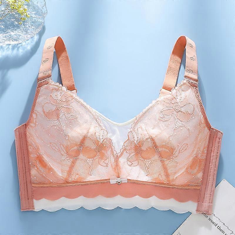 New Large Size Sponge-free Underwear Large Breasts Look Small Ultra-thin Rabbit Ears, Seamless Gathering and Anti-sagging Bra