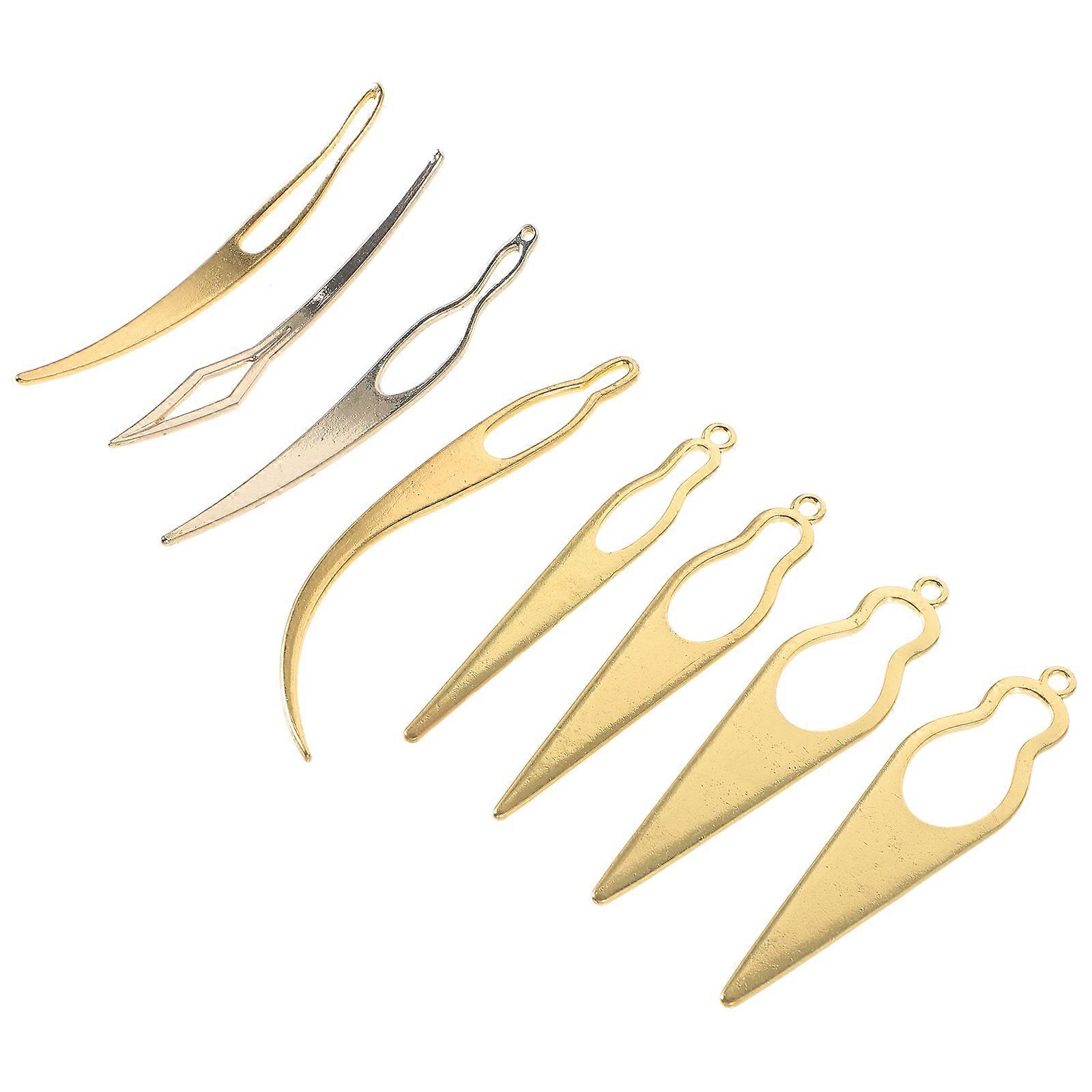 8pcs Metal Crochet Hooks for Dreadlocks Lightweight, Portable Hair Locking Needles with Comfortable Handle for Easy Maintenance