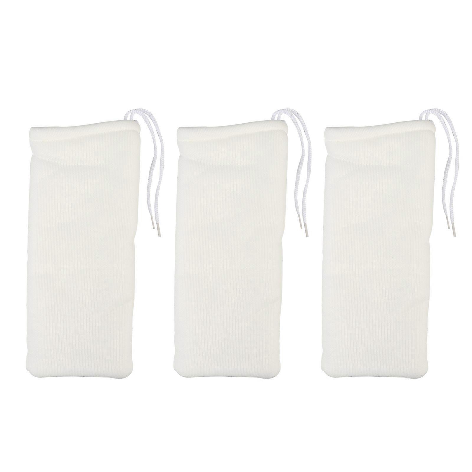 Aquarium Filter Replacement 3Pcs Reusable Filter Blanket Bag for Fish Tank Bottom Filter with White Durable Design for Fish Keeping