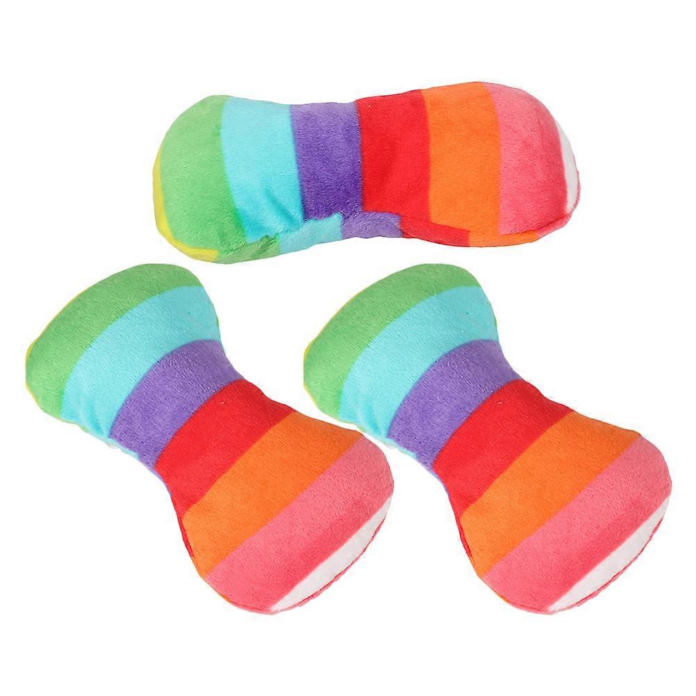 3 Pcs Plush Dog Toys Bundle   Soft Woolen Squeaky Chew for Teething Small Dogs, Durable & Washable with Fun Sounds to Boost Playtime and Curiosity