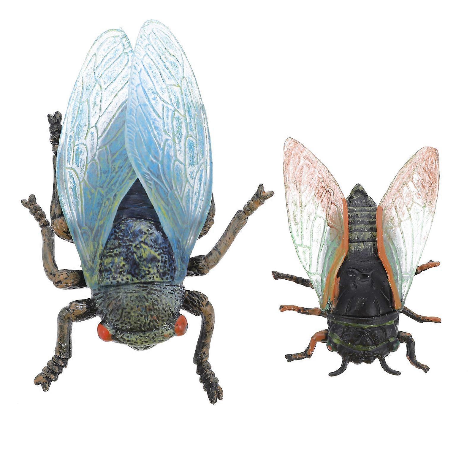 Realistic Cicadas For Educational Tool Suitable For Insect Lovers In Miniature Design Of 8.5X7CM Size 2 Pcs