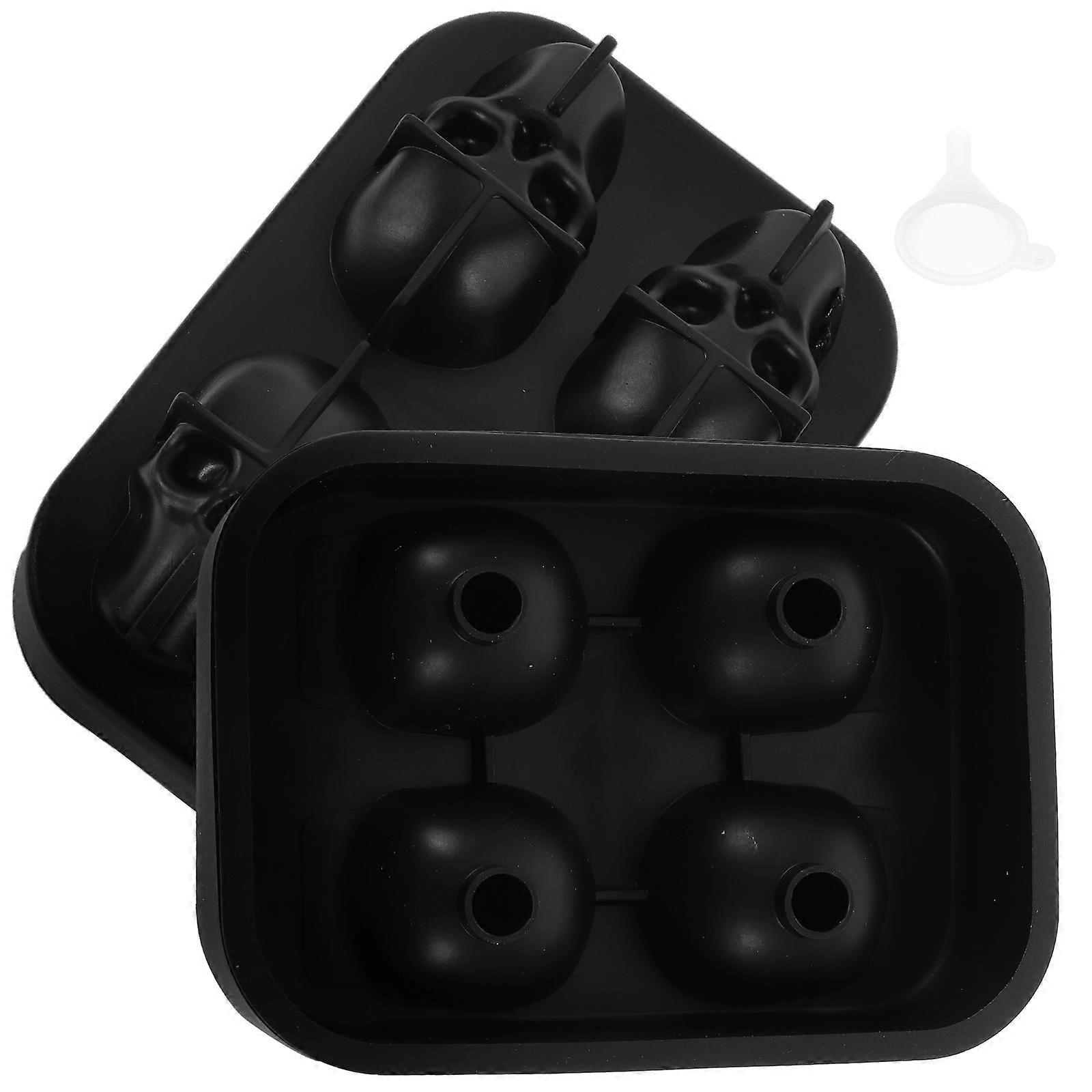 Creative Design Skull Shaped Ice Cube Maker Flexible And Practical For Home 11.5X8.6cm Ice Making 1Pack