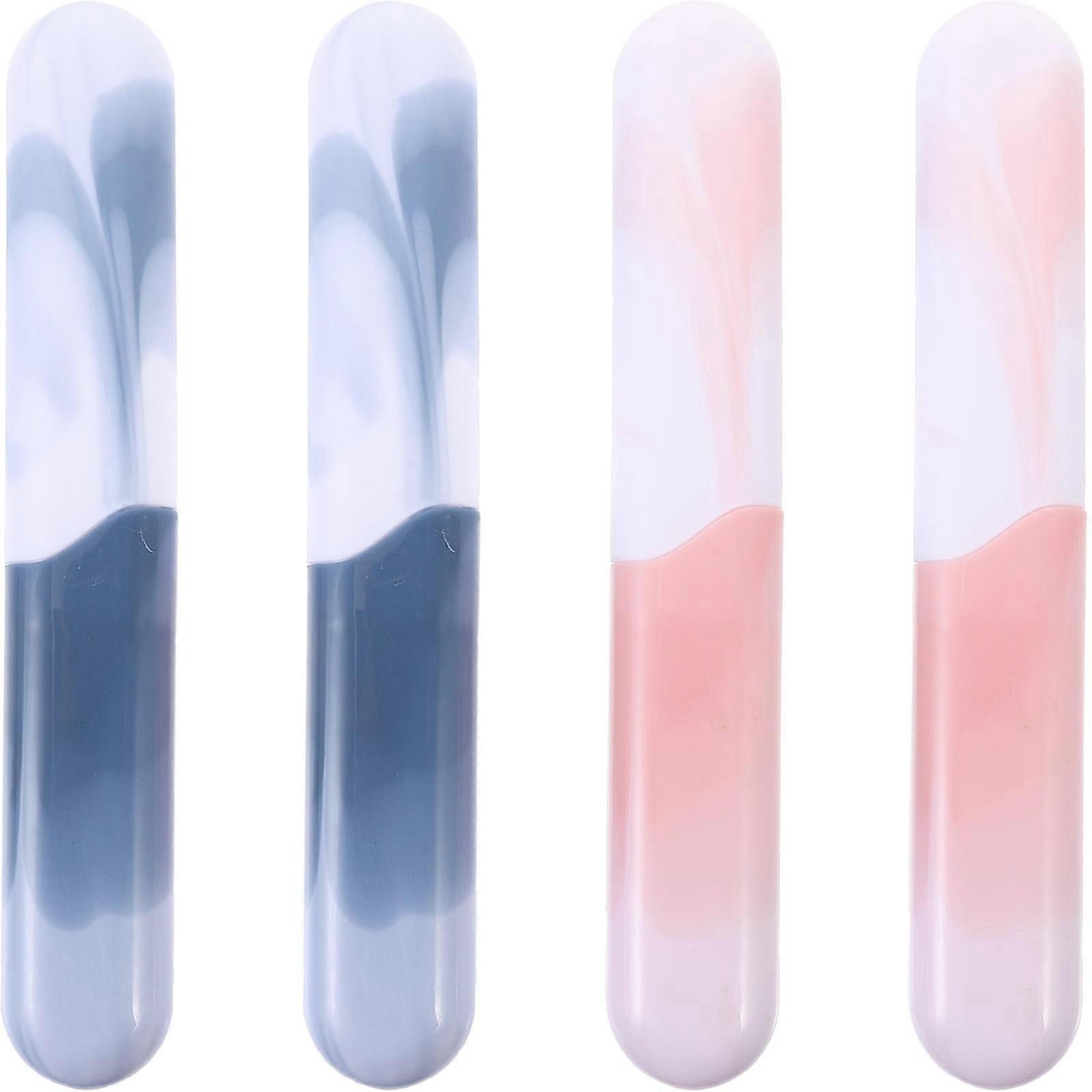 Portable Toothbrush Case for Travel with Assorted Colors Plastic Material Keep Clean and Safe 4pcs