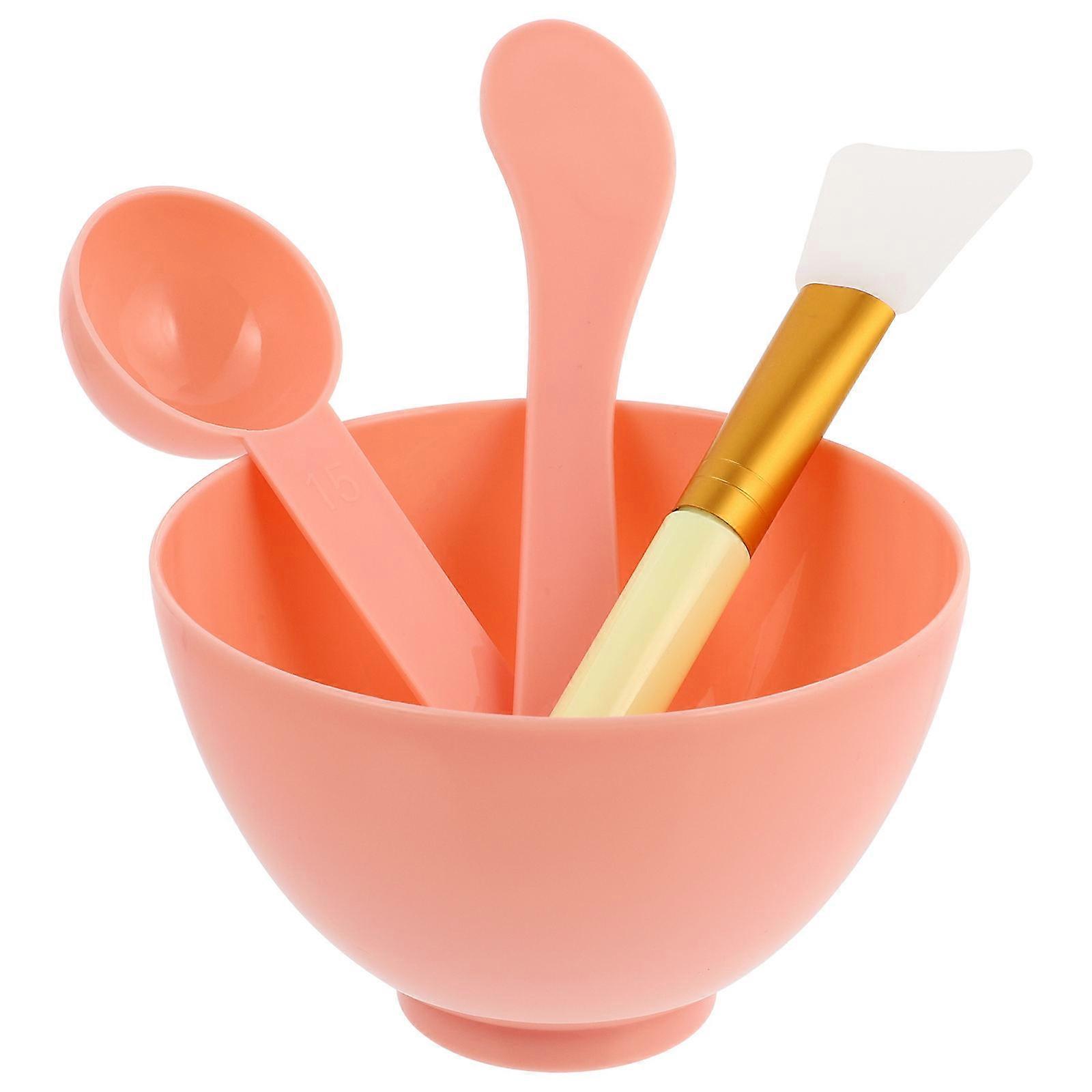 Silicone Beauty Tools Set Of Beauty Bowl With Mixing Spoon For DIY Mask Making And In Pink 1 Set