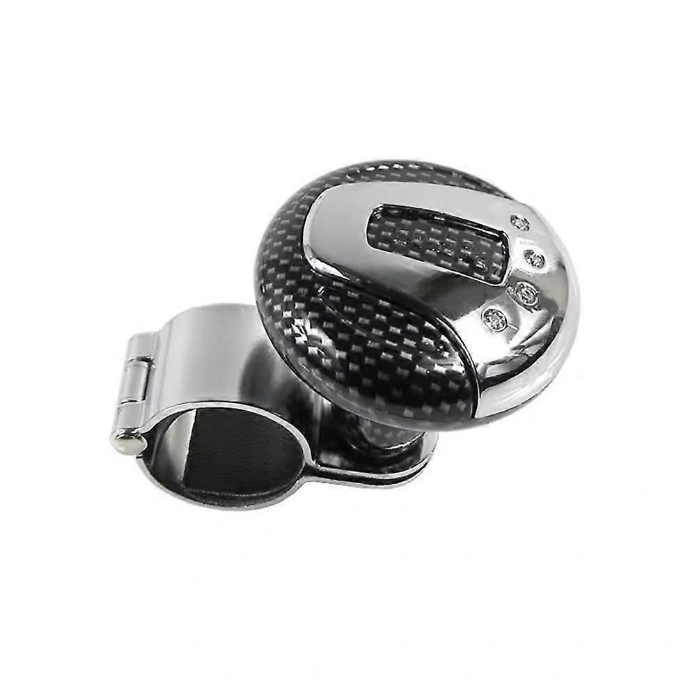 Universal Car Steering Wheel Knob, 360 Degree Rotary Control, Stainless Steel Power Ball Handle, Type 1 Compatibility, Fixed Handlebar
