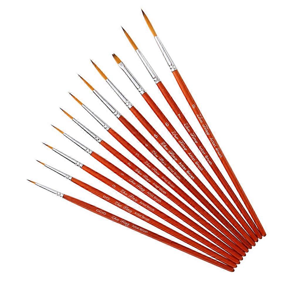 11Pcs Water Chalk Oil Brush Drawing Pen Set For Sketching And Available In Red Color Suitable For All Levels Including Professionals