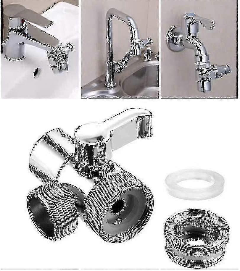 Switch Faucet Adapter Aerator Water Tap Connector Kitchen Sink Splitter Shower Head Diverter Valve - Ri