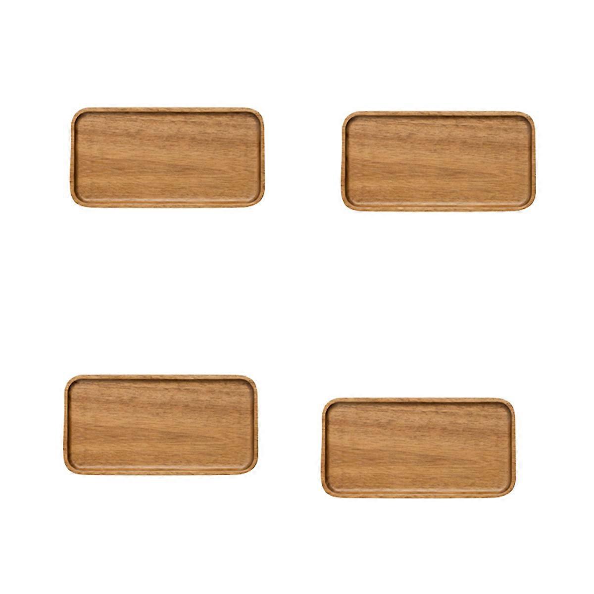 Serving Tray, Rectangular Solid Wood Flat Bottom Plate, Fruit Plate, Saucer, Tea Tray, Dessert Plat