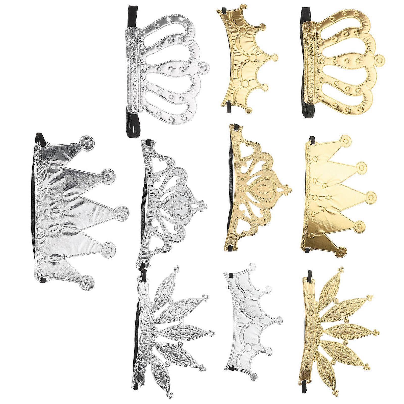 Elegant Princess Tiara Accessories 10Pcs For Kids Birthdays Weddings Comfortable Wear Unique Design