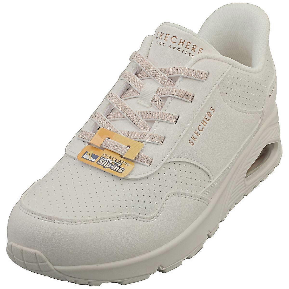 Skechers Uno Banksia 白色 Luxe 女式时尚运动鞋