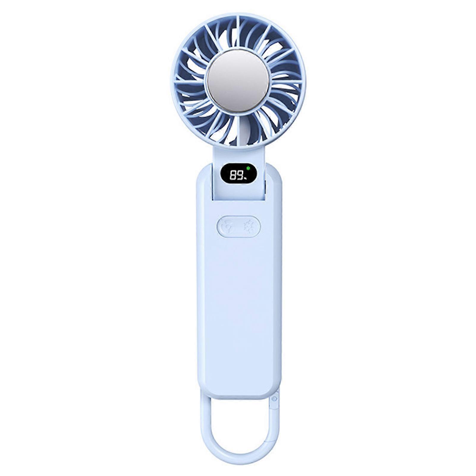 4000mAh Handheld High-Speed Turbo Fan with Ice-Cool Technology - Portable, Adjustable Mini Fan for Travel, Summer Relief, Digital Display