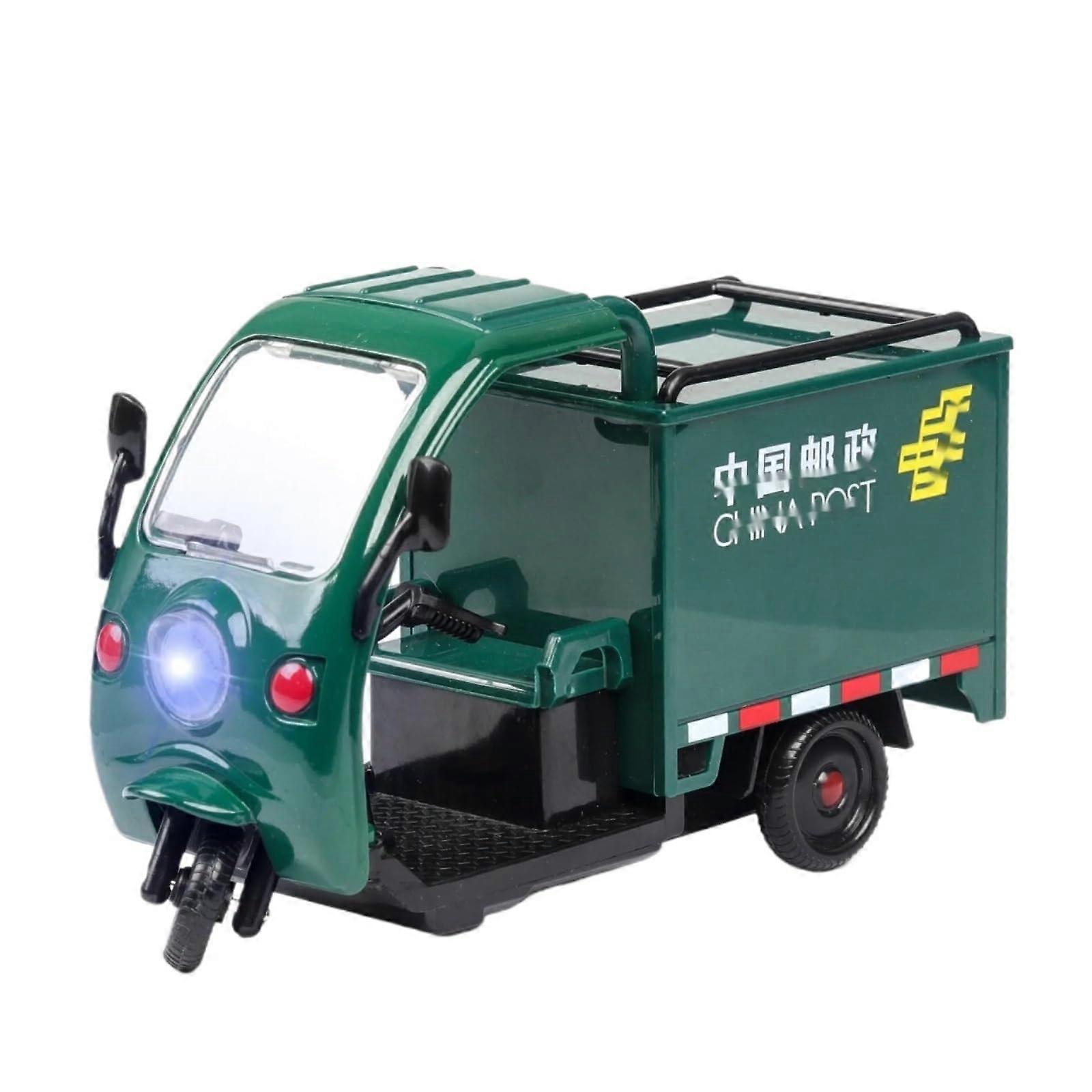 1:32 Scale Model Car with Front Wheel Steering, Sound and Light, Green With Box
