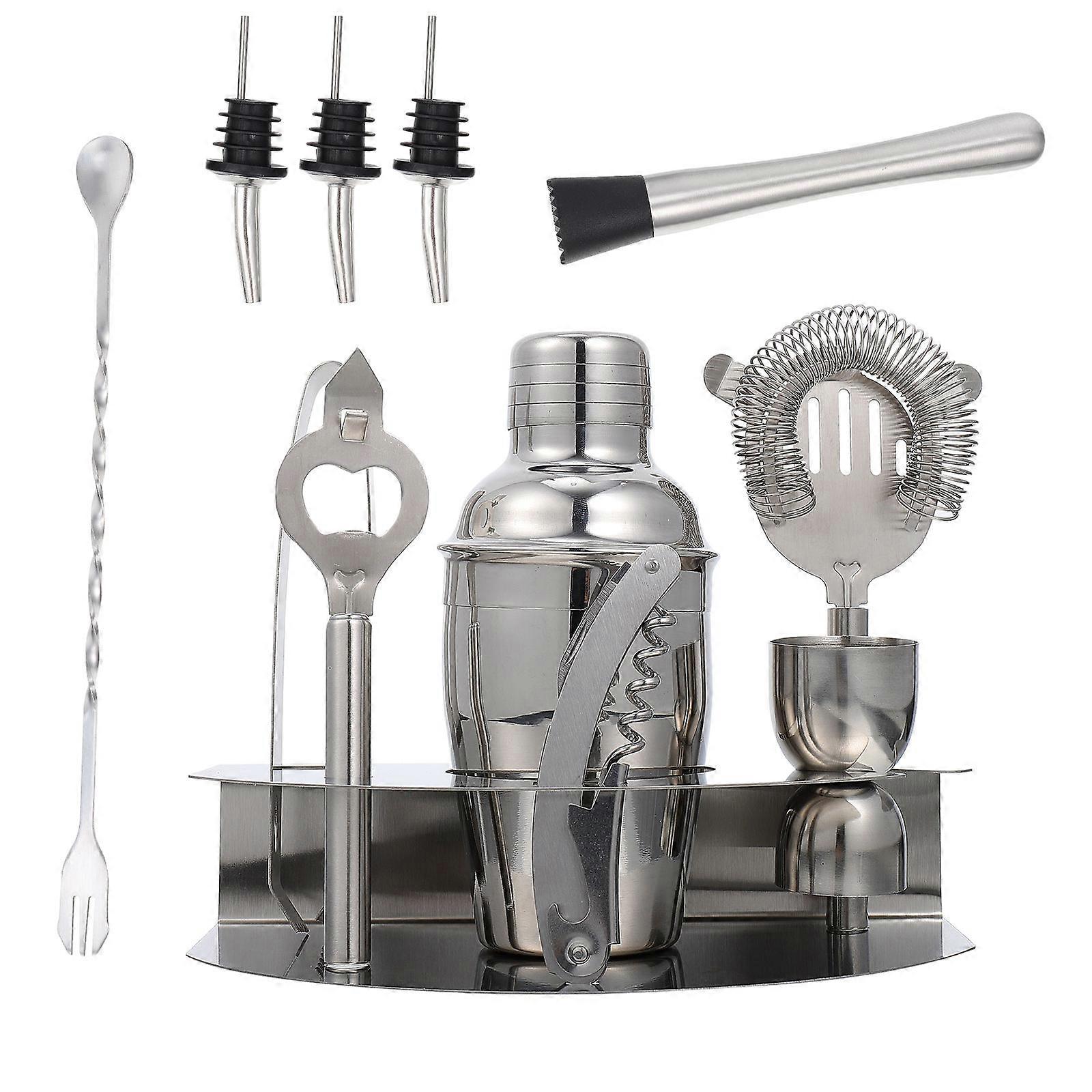 Stainless Steel Cocktail Shaking Tools Set for Home Bars, Restaurants, Pubs – Essential Mixology Kit for Making Drinks