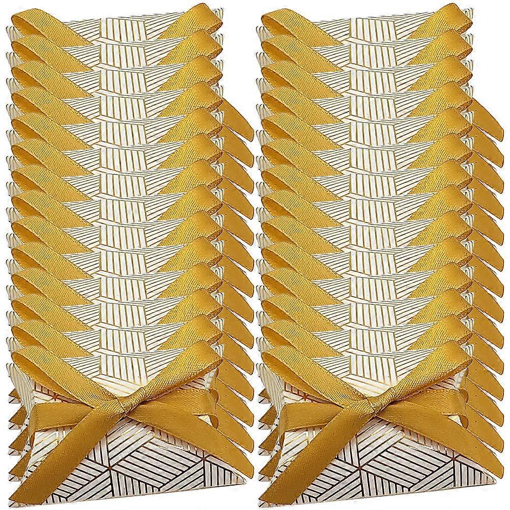 Cutii cadou pentru nuntă, 50 buc., aurii