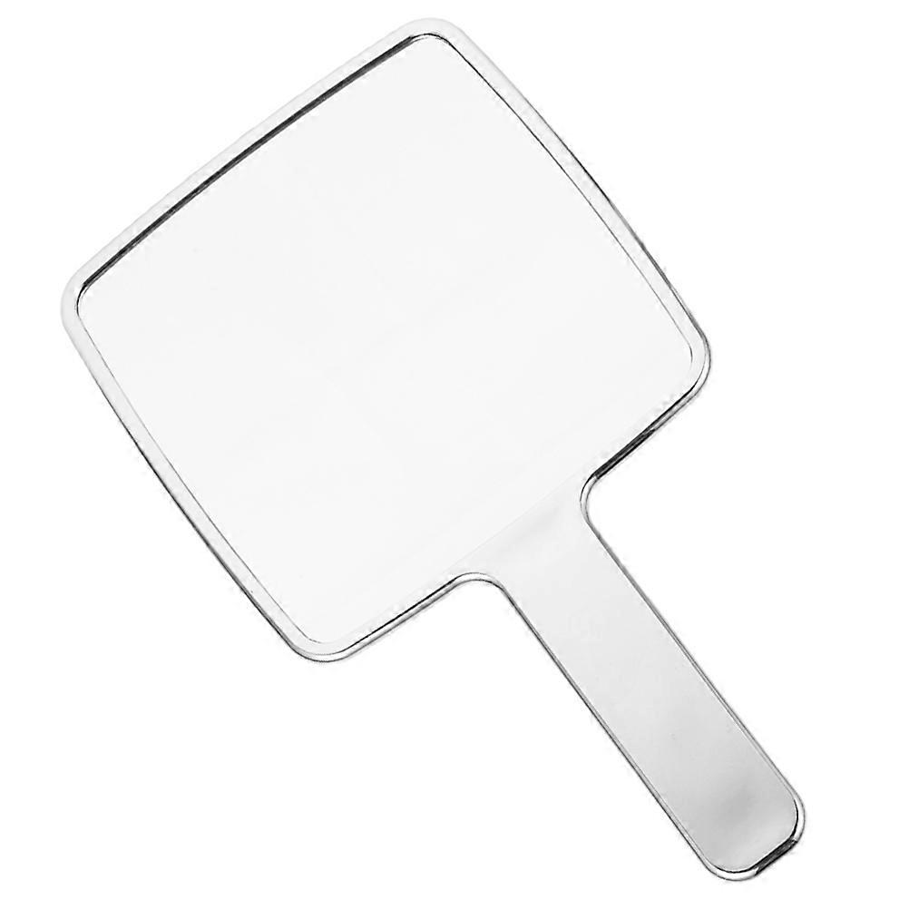 Electroplated Silver Handheld Mirror Multi-Purpose Makeup Women 1Pcs