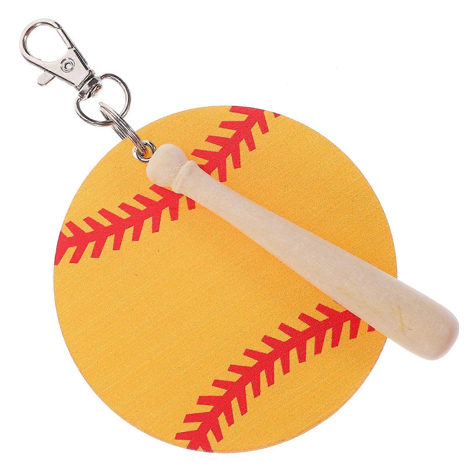 2pcs Baseball Keychains Lovely Baseball Shape Pendants Bag Keyring Baseball Accessories