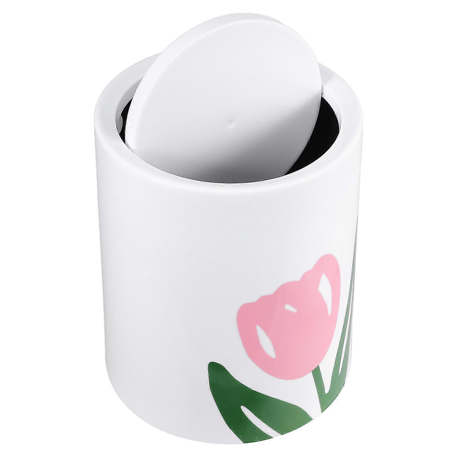 Kitchen Trash Can with Lid Tulip Trash Can for Home Use