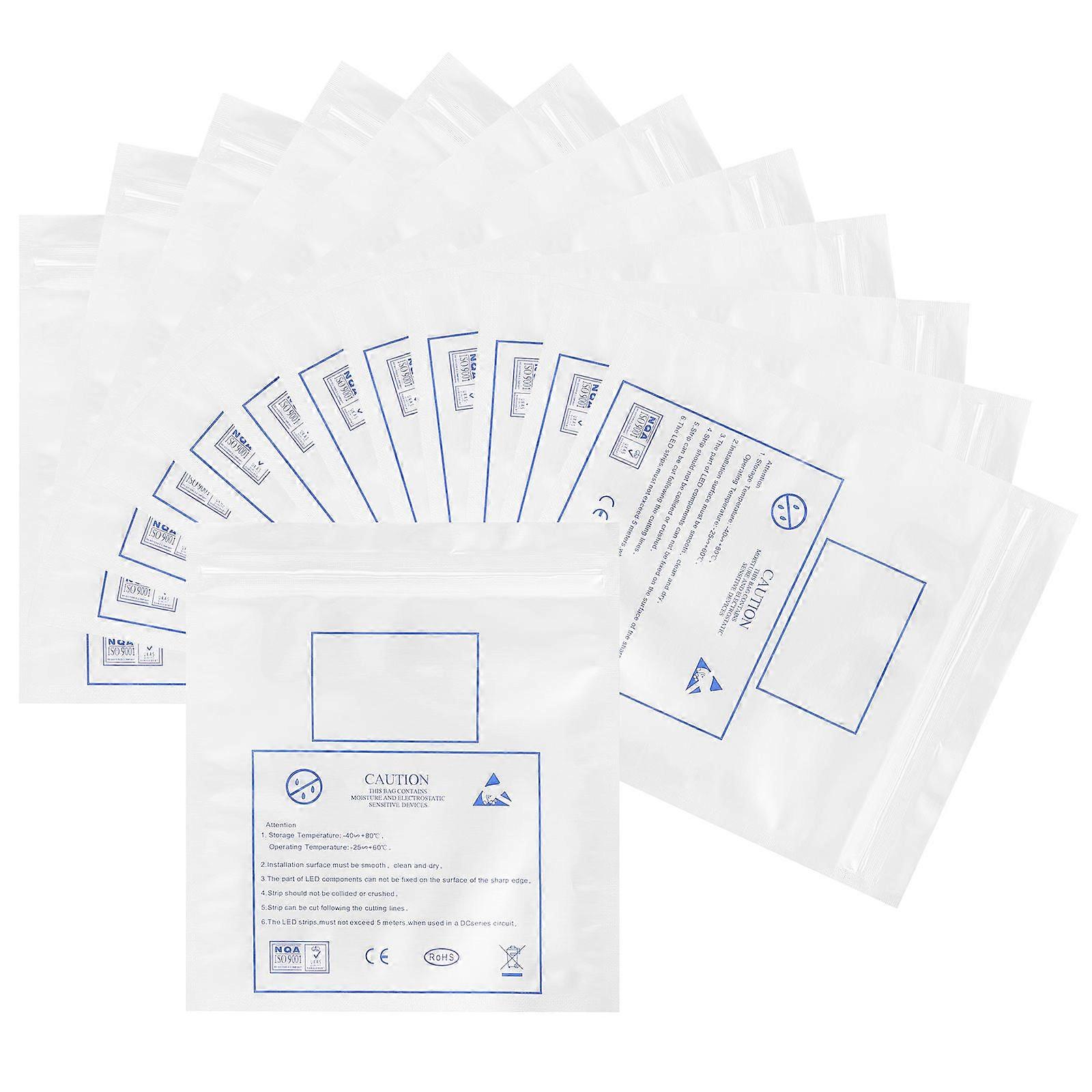 20pcs Static Resealable Electronic Pouches PE/AL Material Bags for LED Strips & Electronic Component Storage and Protection