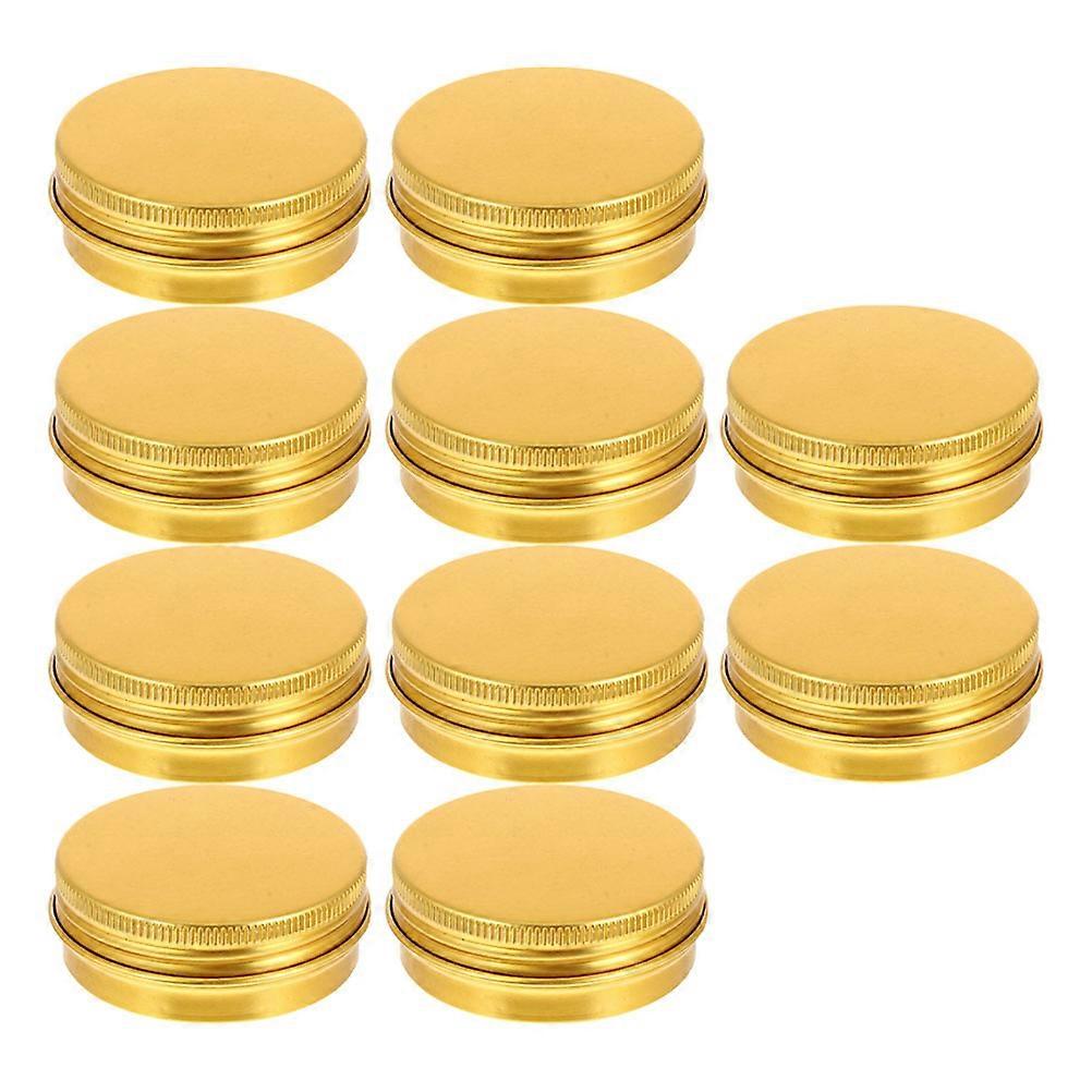 Portable 20Pcs Aluminum Tin Cans Tightly Sealed For General Users In Golden Color Perfect For Cream Storage And Organization