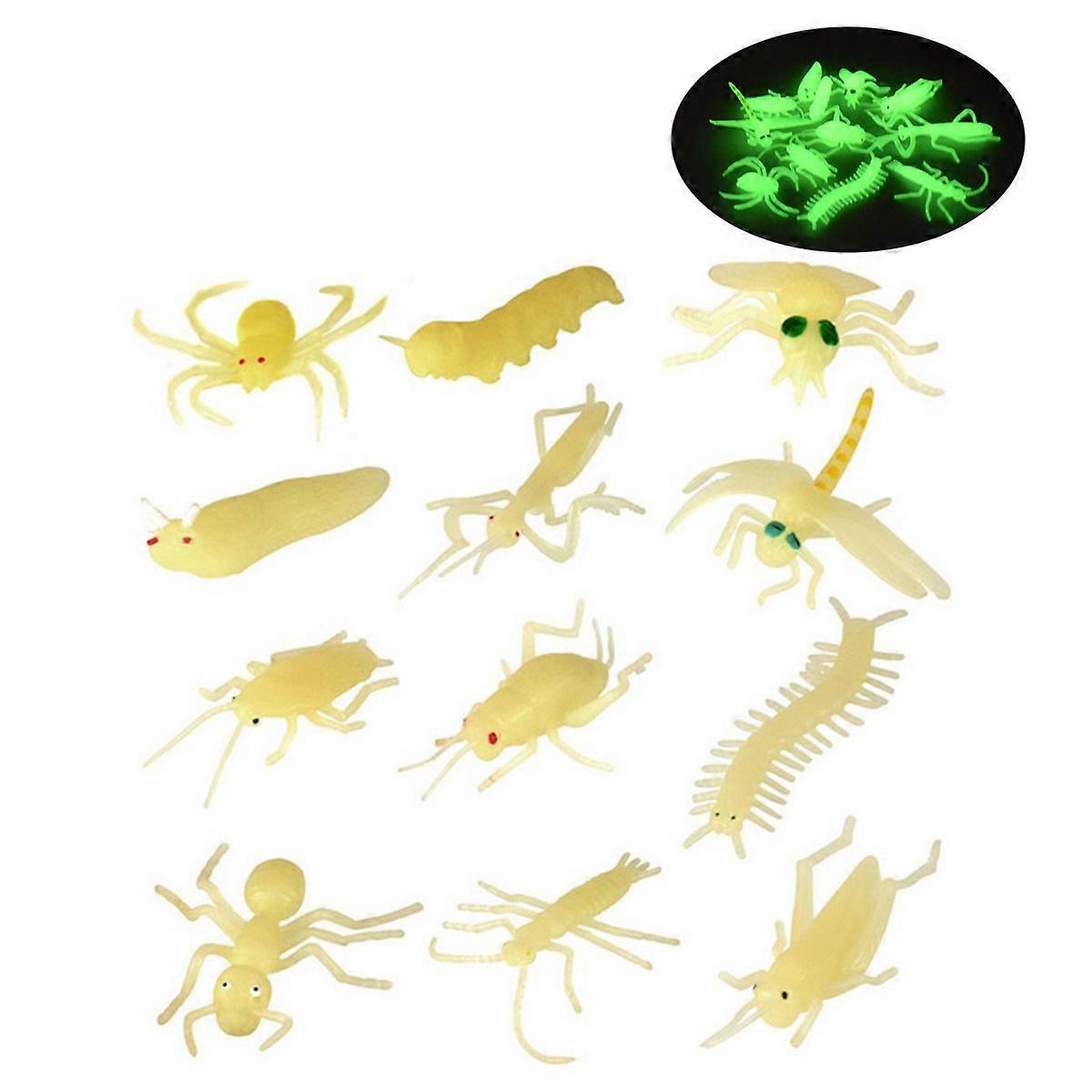 Realistic Plastic Insect Model Toys For Kids Halloween Party Favors Approx 4 X 6 X 1.2 Cm Glow In The Dark 24 Pcs