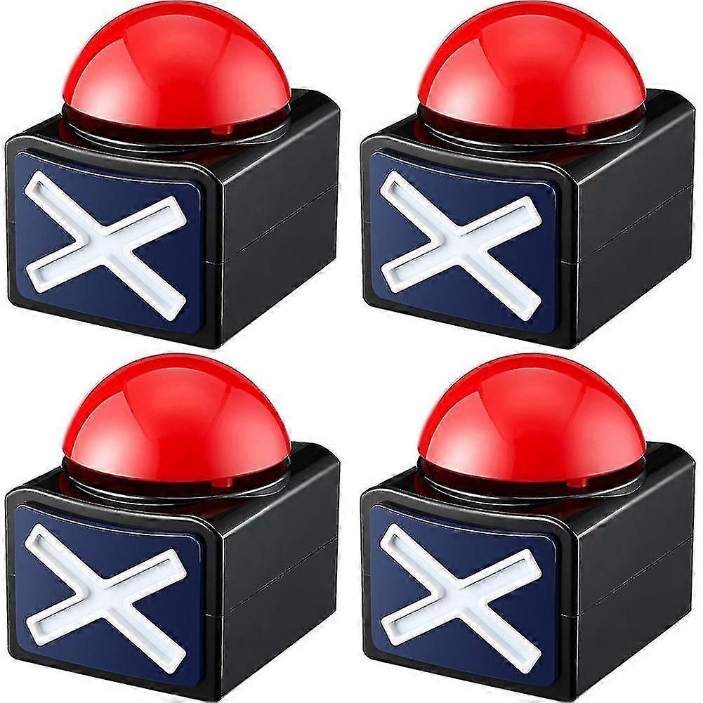 4pcs Game Buzzer Buttons  Trivia Quiz/Talent Show Alarm Sound Light Buzzers