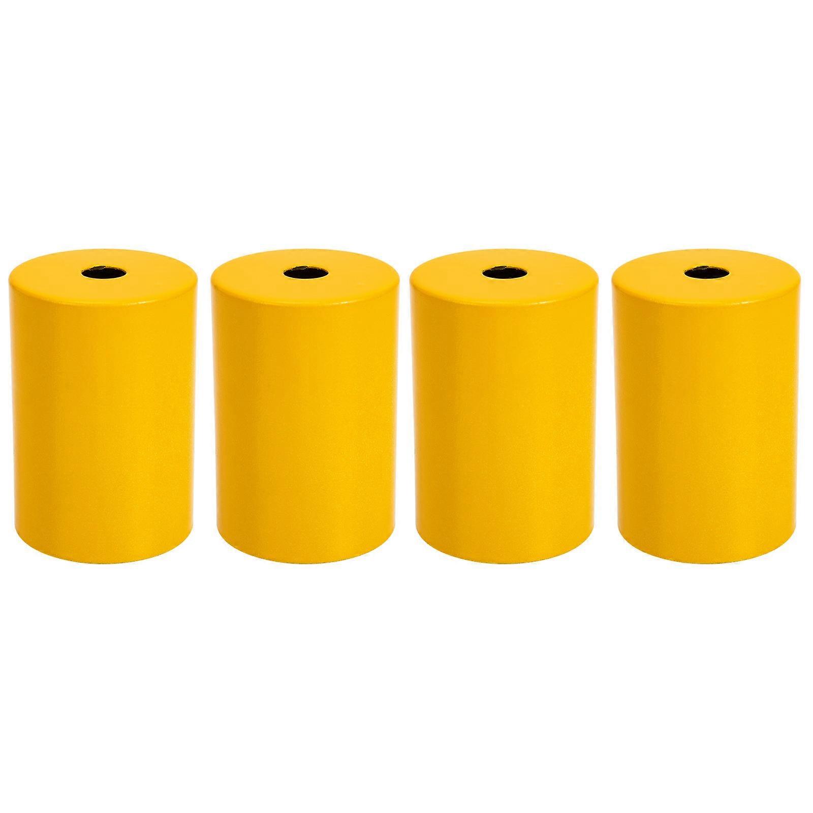 E27 Lamp Holder Cups for DIY Lamp Iron Material Yellow Color Durable Safe Performance Multipurpose Small Size
