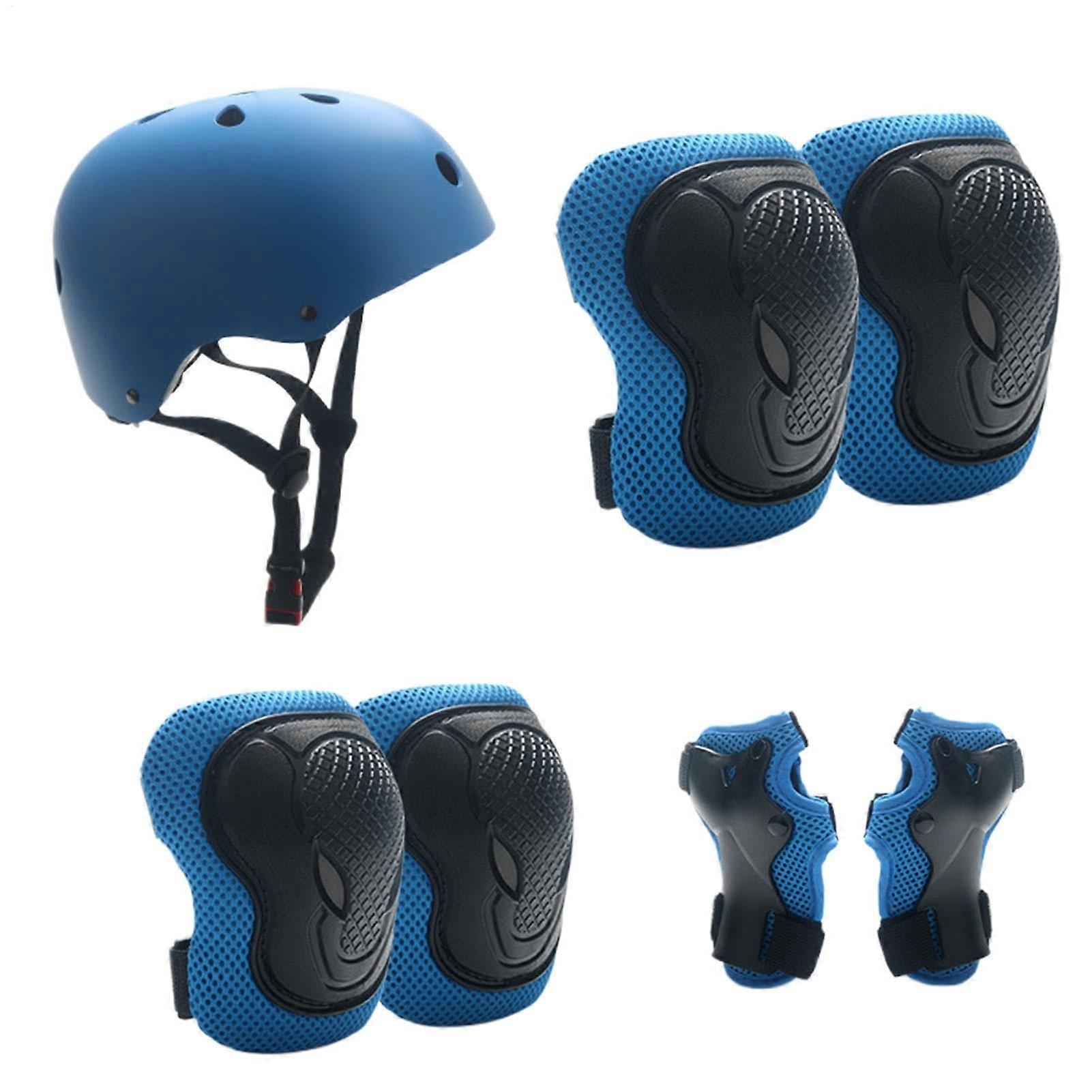 Toddler Bikes Protective Equipment, Adjustable Helmet, Knee Pads, Balance Blue S.