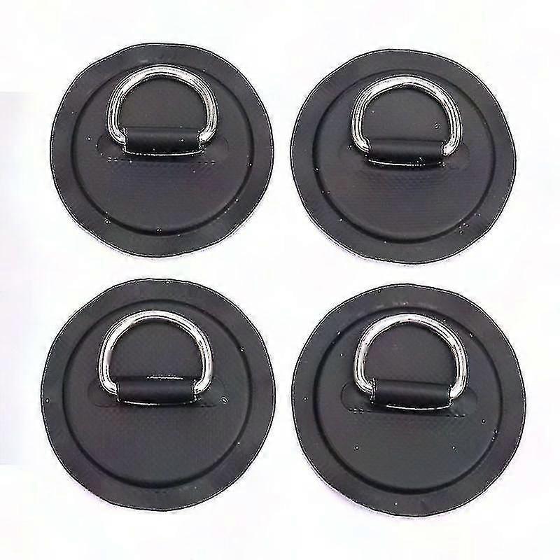 4pcs PVC D-Ring Patch for SUP Surfboard Dinghy Boat Deck Rigging