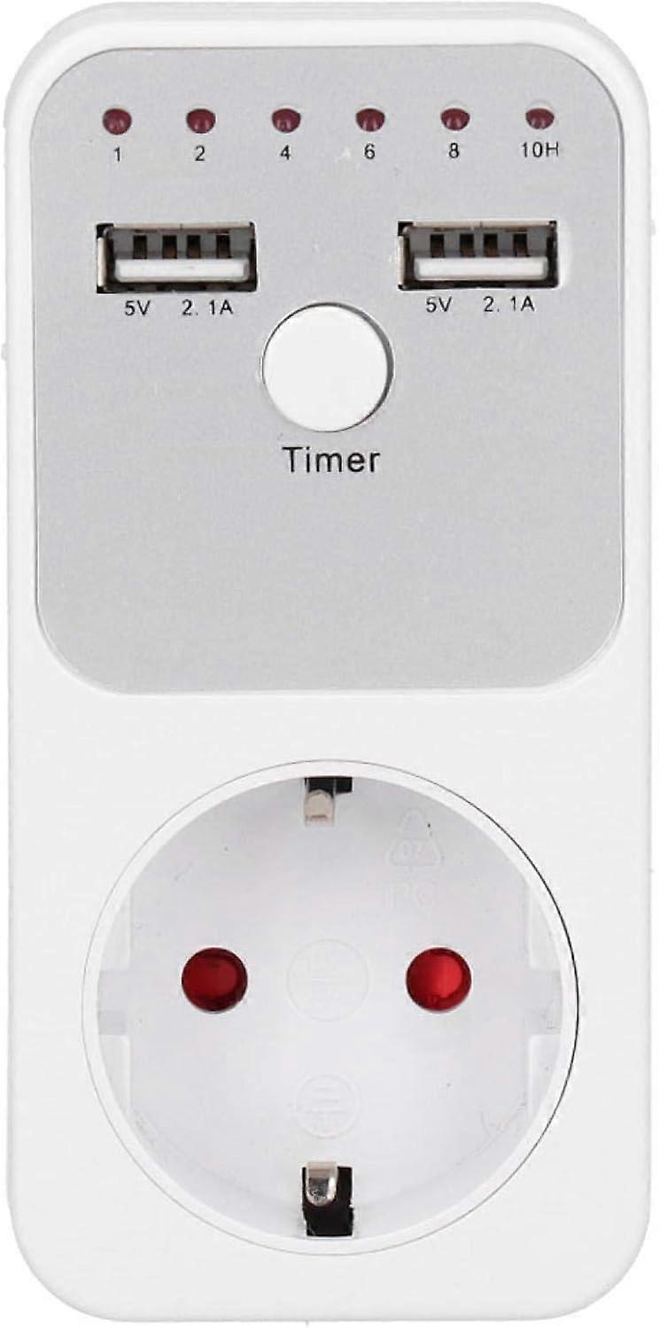 Digital Timer Socket 180-260V 13A USB Port 24-Hour Programmable