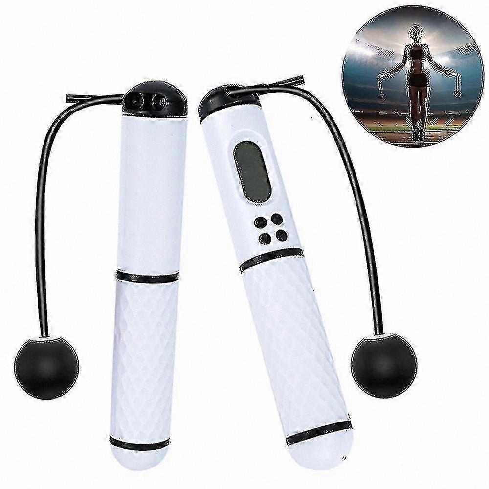 Adjustable Digital Weighted Jump Rope with Removable Cord for Fitness Workouts and Training
