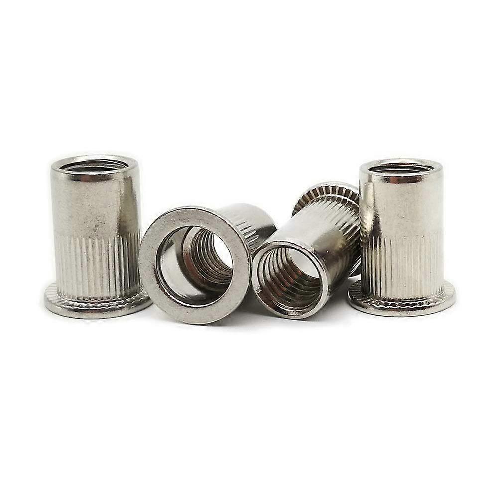 SUS304 Nietmutter Flachkopf, Edelstahl-Nietmutter M3 M4 M5 M6 M8 M10 M12, Blindeinsatzmutter für Dünnblech (M12, 5 Stück)