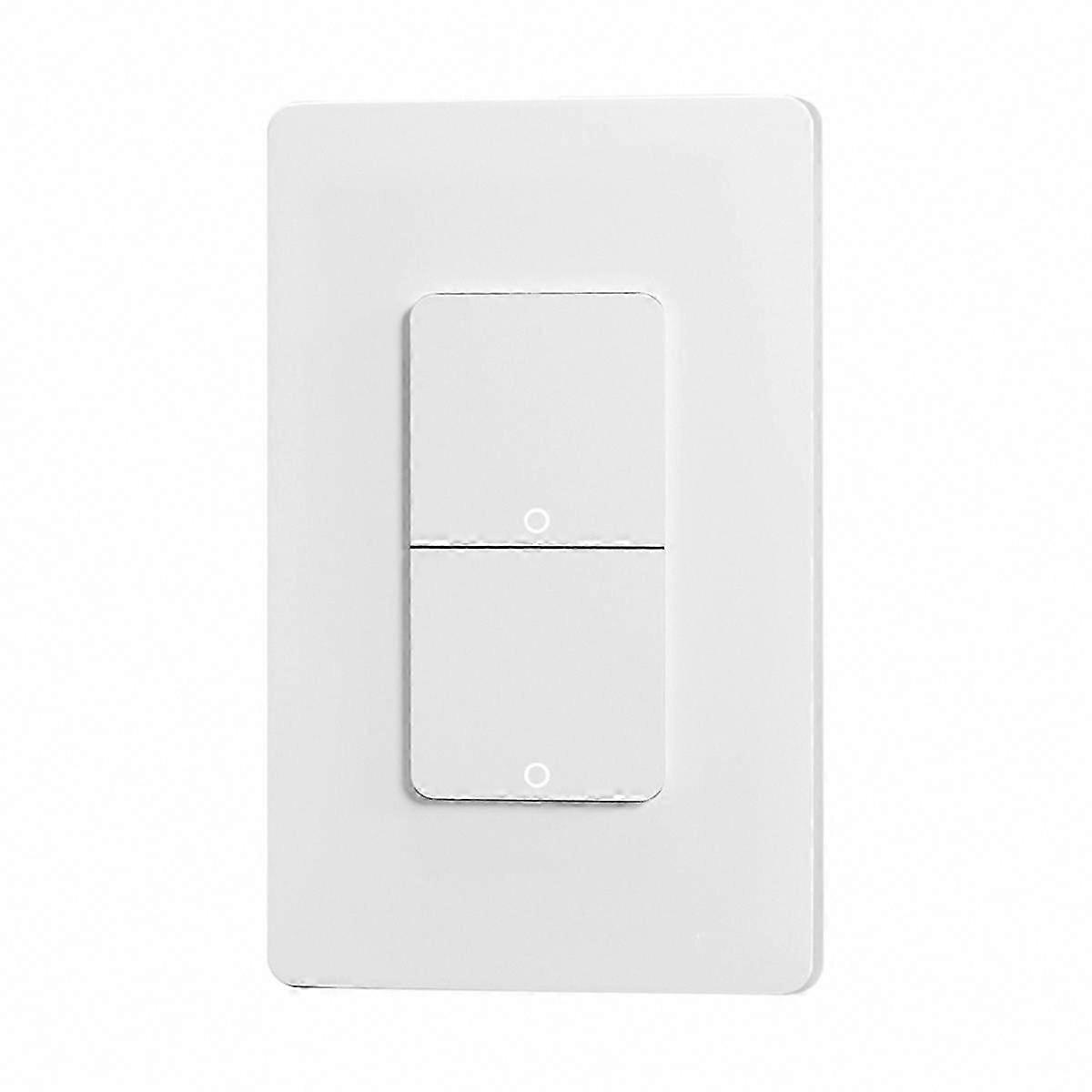 Tuya Zigbee Smart Push Button Switch 2 Gang US Wall Light Switch with Timer & Voice Control