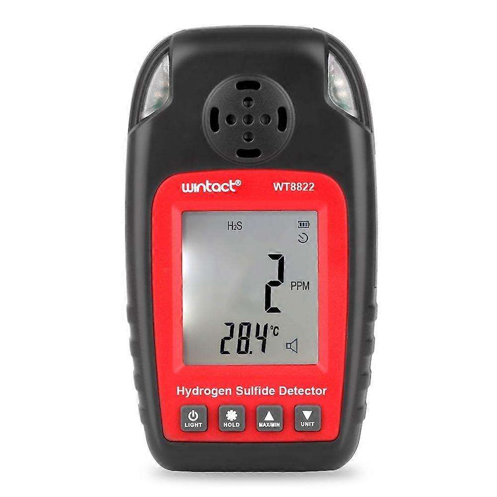 WINTACT WT8822 Hydrogen Sulfide Detector Independent H2S Gas Sensor Warning-up High Sensitive WT8822