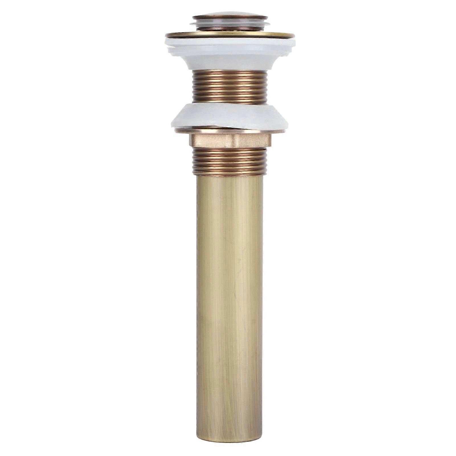 Brass Sink Drain Without Overflow, Kitchen Bathroom Drain Stopper Accessory Without Hole