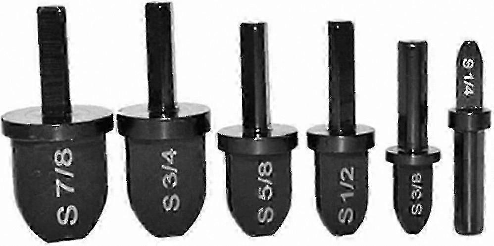 6-Piece Hand Tool Kit for Copper Pipe Swaging, Flaring, and Expanding Operations