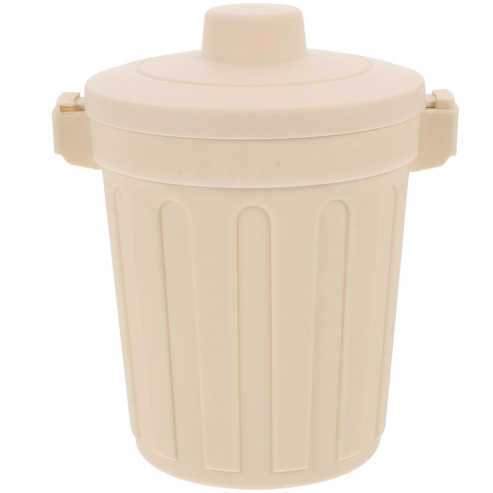 Plastic Trash Can for Home in White Adds to Any Room .5 Inches