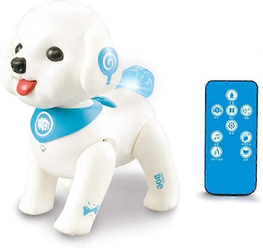 Robot Dog, Remote Control Plush Dog, Rc Robotic Dog Voice Control Toy, Electronic Pet Robot With Proable Action/Music/Interesting Story