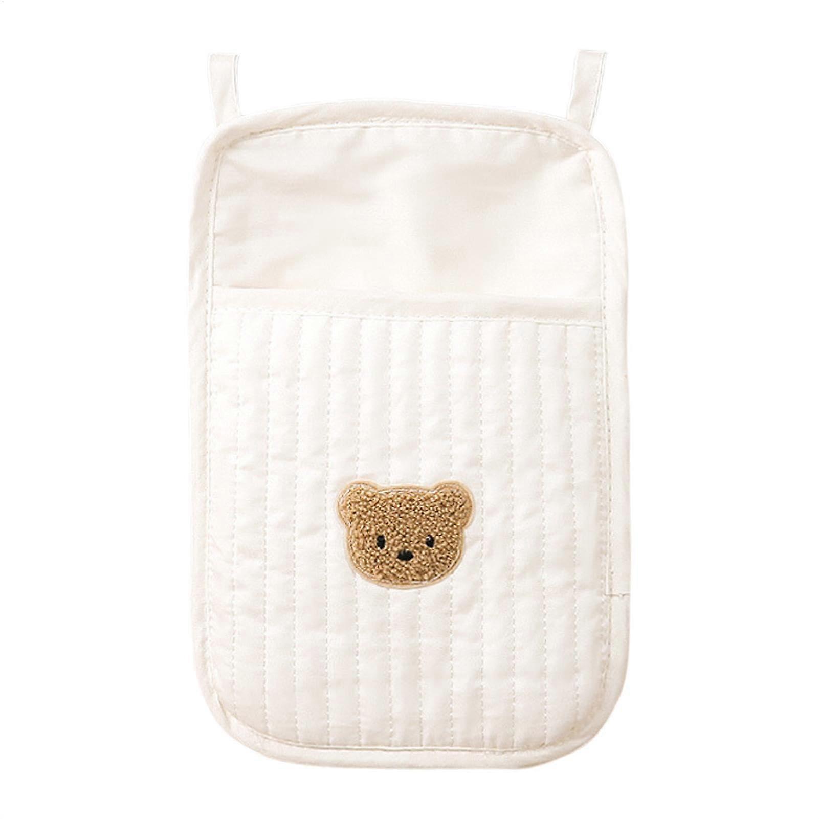 Crib Organiser Bed Organiser Pocket Bag Drooly Bibs And Nappies, Bassinet Storage Attachment Small Nurseries At Night