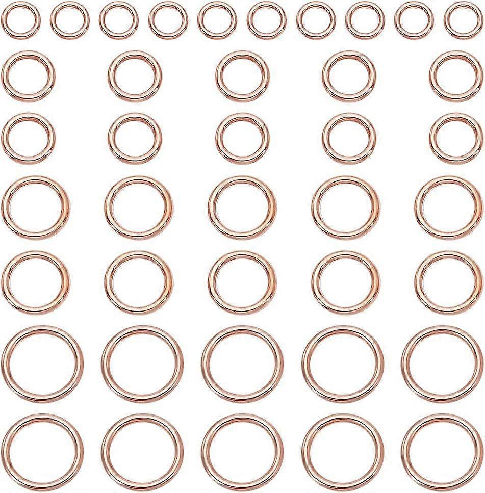 40pcs Jump Rings 4 Styles Alloy Closed Jump Rings Round Jump Rings O-Rings