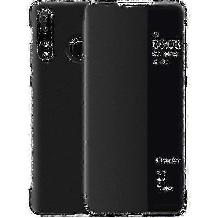 Huawei P30 Liteケース、Smart Viewレザーフリップケース、[省電力モード][フルプロテクション](P30Lite、G用Bla_Gift