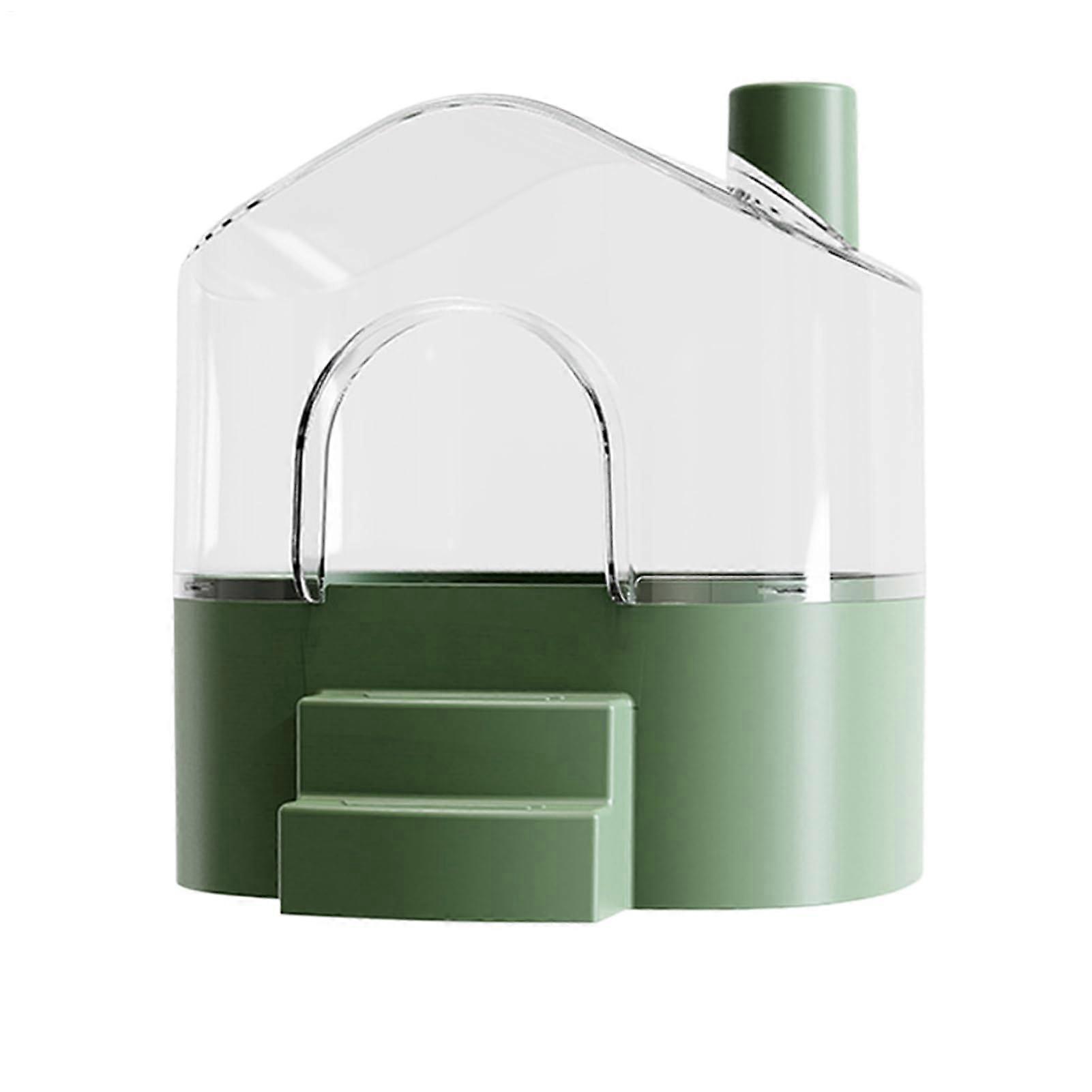 Hamster Sand Bath Container Transparent Large Plastic Dust Bath for Small Animals Green