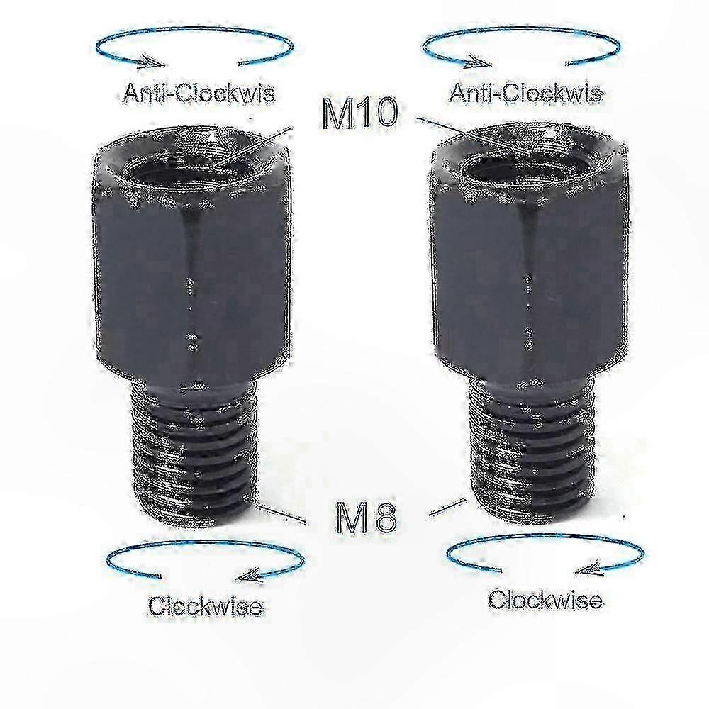 Universal Motorcycle Mirror Adapters M10 M8 Thread Conversion Bolts for Clockwise and Anti-clockwise Applications
