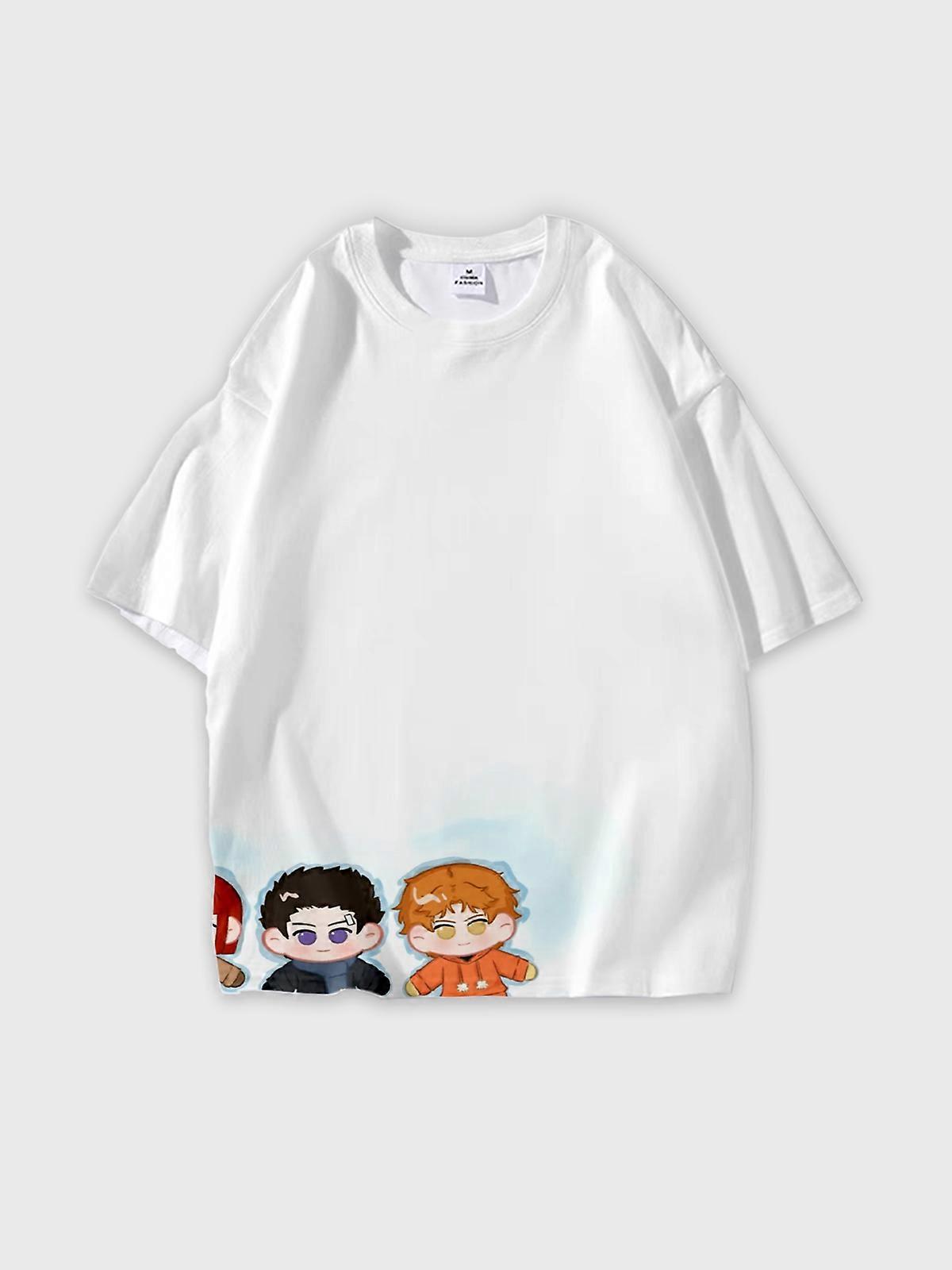 T-Shirt Short Sleeve Round Neck, Summer Casual Loose Graphic Tee, Unisex The Prince of Tennis V1538