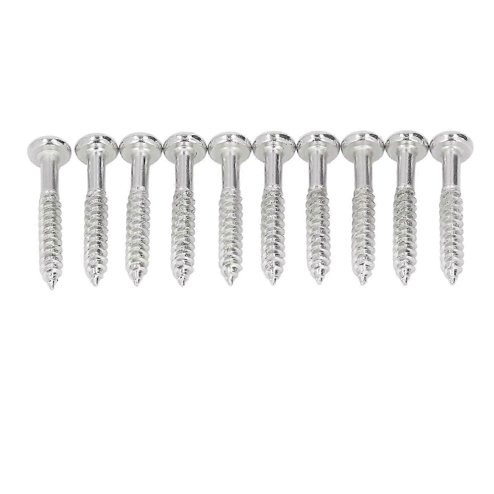 10PCS Guitar Bridge Saddle Screws Metal String Locking Screw Base Plate Front Fixing Screws