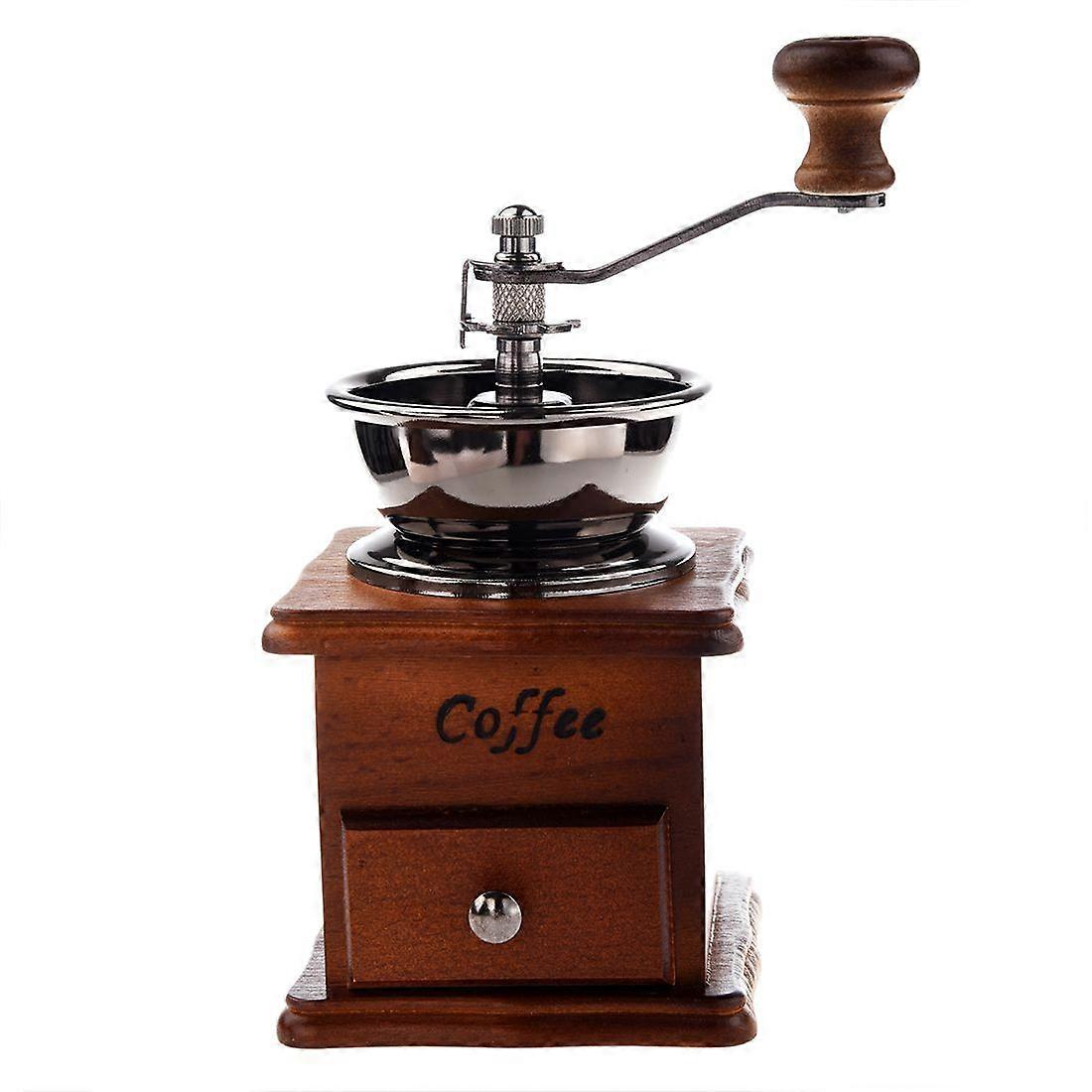 Manual coffee grinder Wood / metal hand Spice (wood color)