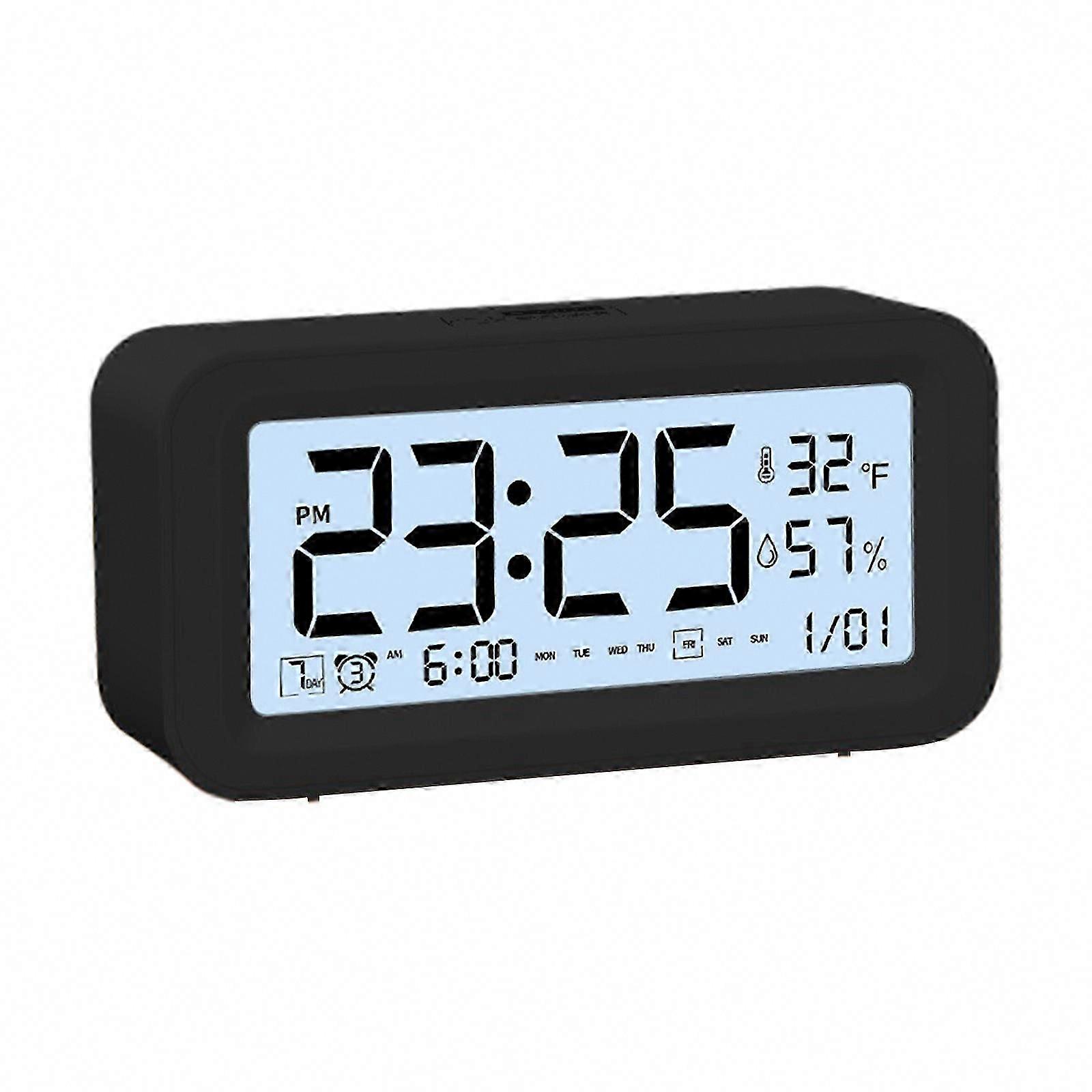Digitaler LED-Wecker mit Schlummerfunktion, 12/24H-Zeit, Countdown-Timer, Stereoanzeige, PUW0569