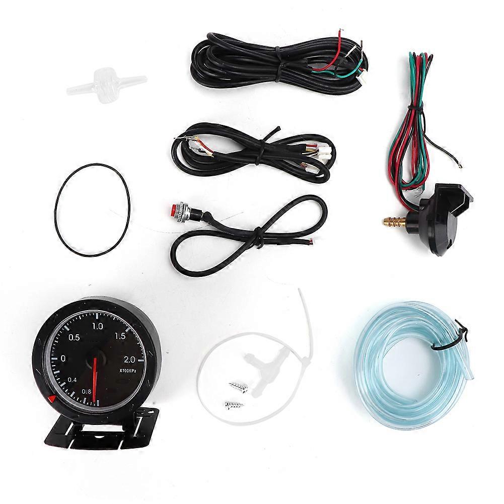 SINCO TECH 2.4in 7 Color PSI Turbo Pressure Boost Gauge Meter LED Display Racing Car Instrument