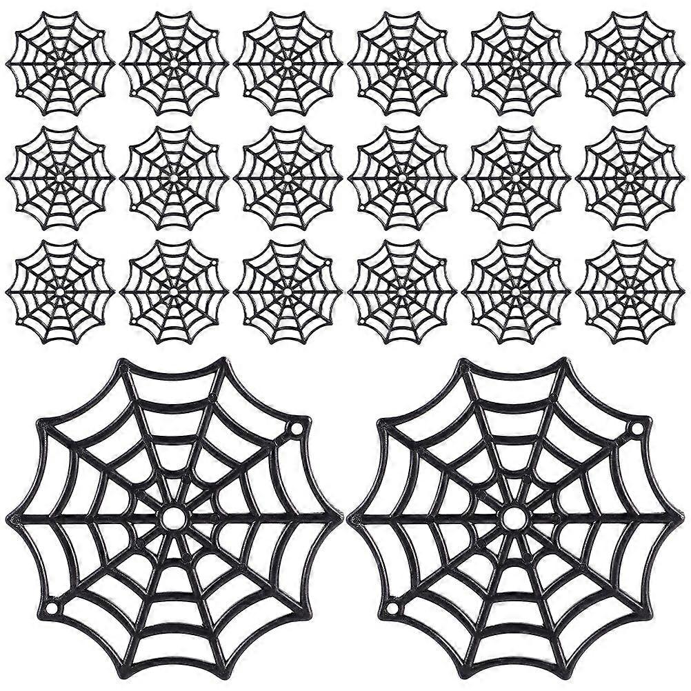80Pcs Halloween Plastic Spider Web Decor Hanging Ornaments Party Layout Props